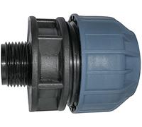 AERZETIX - Manchon Adaptateur Fileté - Réducteur de Compression Droit - Raccord Filetage Mâle 1" - pour Tuyau d'Eau Ø40mm - en Polypropylène - Connecteur Réparateur