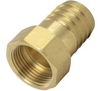 AERZETIX - Raccord Femelle Cannelé 1" pour Tuyau de Ø30 mm - Filetage Interne - pour Clé 38 mm - Adaptateur Connecteur Système Circuit d'Irrigation Arrosage Pompe - en Laiton - C60613