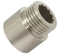 AERZETIX - Rallonge Raccord de Jonction Droit à Visser - Filetage Mâle/Femelle 1/2" - Longueur 15mm - en Métal