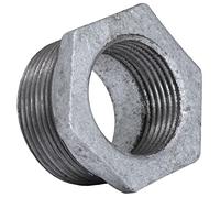 AERZETIX - Réduction Mâle/Femelle 1 1/4''x1'' Zinguée - en Fonte - Raccord de Tuyau Fileté à Butée Intérieure à Visser - Mamelon Réduit Plomberie-Chauffage Travaux Installation d'Eau Manchon - C64948