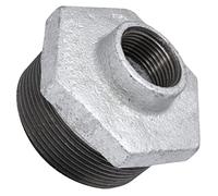 AERZETIX - Réduction Mâle/Femelle 2''x3/4'' Zinguée - en Fonte - Raccord de Tuyau Fileté à Butée Intérieure à Visser - Mamelon Réduit Plomberie-Chauffage Travaux Installation d'Eau Manchon - C64935