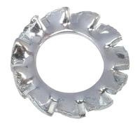 AERZETIX Rondelles éventail M4 à denture externe acier zingué | Lot de 120, Pour vis M4