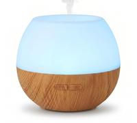 AESHORY Diffuseur d'huiles Essentielles, 100ML Ultrasonique Diffuseur de Parfum Rond avec 7 LED/Brouillard/Minuterie, Diffuseur d'huiles Essentielles Aromathérapie pour Yoga, Spa, Maison, Chambre