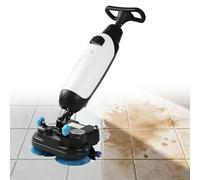 AETEREOS Autolaveuse Verticale et Aspirateur Nettoyeur Sol, Design Compact, Double Brosse Rotative 360°, Nettoyage en Profondeur pour Carrelage et Parquet Blanc-220V