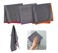 AetherAurora 3 Pièces Chiffon Carbone Vitre sans Trace, 30x30cm 400 GSM Chiffons en Fibre de Carbone Réutilisable Lavable, pour Vitres, Miroirs, Écrans, Cuisine Voiture et Toutes Surfaces Lisses