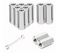AetherPeak Lot de 10 écrous d'embrayage M6 x 40 mm en acier inoxydable 304 - Écrou long - Connecteur de tige filetée pour la maison, le bureau, l'atelier, l'industrie et la construction (M8 x 40 mm)