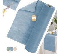 Aevcvok Chemin de Table Bleu, 30cm x 30m Chemin Table en Non-Tissé Table Runner, Moderne Décoration Chemin Table pour Anniversaire, Mariage, Baptême, Communion,Fête et Célébrations