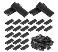 AEVORA 100 Clips de Fixation Brise-Vue, Fixation Grillage Rigide (Noir) | fixation brise vue pour bandes brise-vue pour panneaux grillagés doubles Jardin Rails à clipser pour la fixation