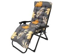 AevQuas Coussins de Chaise Longue Uniquement, Coussin de Chaise à Bascule avec 6 Attaches et Housse supérieure Fixe antidérapante pour Chaise Longue, Jardin, extérieur, Plage, Porche (Automne)