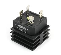 Aexit BR5010 1000V 50A 4 broches terminale monophasé à pont carré, phase, redresseur en pont, diode redresseuse avec dissipateur de chaleur en aluminium PA383229Y651856W