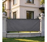 AEXOIO Brise Vue Balcon Exterieur 120x500cm/1.2x5M Anthracite Imperméable Cache Vue Balcon,HDPE 220g/m2 Anti-UV pour Terrasse Jardin Patio,avec Attaches de câble