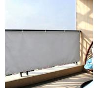 AEXOIO Toile Brise Vue Balcon 250x800cm/2.5x8m Cache Brise Balcon pour Jardin Exterior,Imperméable -Brise Vue Terrasse Exterieur, Cache Vue Opaque Anti-UV avec Oeillets et Serre-Câbles Gris Clair