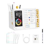 AFAITH Minuteur Enfant Timer Visuel Minuteur de Cuisine Pomodoro Timer Enfant Apprentissage Tdah Outils Compte à rebours de 60 Minutes écran géant(Blanc et Jaune)