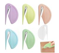 AFCJLTO 6 piècesCouteau Ouvre-lettre,Couteau à Carton,Portable Ouvre Lettre,Ouvre Lettre en Métal,Mini Cutter,Box Cutter,Couteau de papeterie, idéal pour le bureau à domicile(6 couleurs)