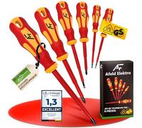 Afeld Elektro Jeu de Tournevis Électricien VDE Isolé 1000V, 4 Plats + 2 PH