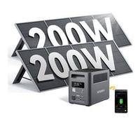 AFERIY 1800W 1024Wh Station Électrique Portable Avec 2 Panneaux Solaire 200W, Nomad1800 Batterie Nomade LiFePO4 avec UPS, BMS, pour Camping, Routier, Vacances Gris