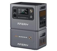 AFERIY 2048Whx2 Générateur Electrique Portable, 3000W avec 1 Batterie Supplémentaire, Batterie Nomade Capacité Extensible, Charge Rapide, 13 Sorties, UPS < 10 ms, BMS, pour Camping-car, Jardin, RV