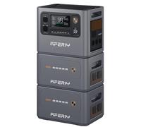 AFERIY 2048Whx3 Générateur Electrique Portable, 3000W avec 1 Batterie Supplémentaire, Batterie Nomade Capacité Extensible, Charge Rapide, 13 Sorties, UPS < 10 ms, BMS, pour Camping-car, Jardin, RV