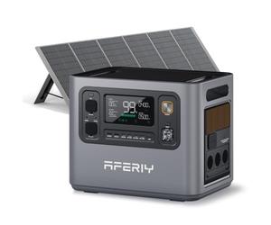 AFERIY 3000W 2048Wh Générateur Électrique Portable avec 400W ETFE Panneau Solaire, P300 Station Électrique, 220V-240V, Batterie Nomade Extensible à 10,24kWh, pour Camping, Maison, Panne de Courant