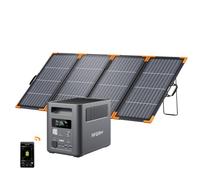 AFERIY Générateur Électrique Portable 1800W avec 200W Panneau Solaire Pliable avec Cadre en Aluminium, Battetie Nomade 1024Wh, Recharge de 0-99% en 60 Min, Station Électrique pour Camping/Maison/RV