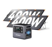 AFERIY Générateur Électrique Portable 2800W avec 2x400W Panneau Solaire Pliable avec Cadre en Aluminium, Battetie Nomade 1024Wh, Recharge de 0-99% en 60 Min, Station Électrique pour Camping/Maison/RV