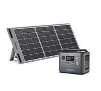 AFERIY Générateur Electrique Portable 800W(crête 1600W) avec panneau solaire 100W, station d'alimentation portable 512Wh, batterie nomade solaire LiFePO4, 220 V-240 V, pour Camping/Voyage/Maison/RV