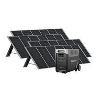AFERIY Générateur Solaire 3600 W avec 4 Panneaux Solaire 400W, LiFePO4 3840Wh, Panneau Solaire Pliable avec USB, IP65,pour Voyage