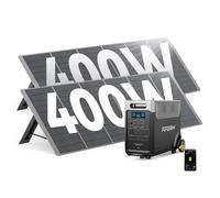 AFERIY Générateur Solaire 3600W avec 2x Panneau Solaire Portable 400W, Batterie LiFePO4 Portable 3840Wh, 220V-240V, Panneau Solaire Pliable 400W avec USB, IP65, pour Camping, Voyage, Pannes de Courant