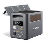 AFERIY P180 Pro Générateur Électrique Portable 1800W avec Panneau Solaire Pliable 100W, Batterie Nomade 1024Wh Extensible à 5120Wh, Recharge de 0-80% en 36Min, pour Domestique/Camping/Panne de Courant
