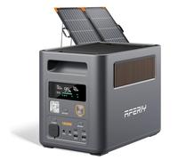 AFERIY P180 Pro Station Électrique Portable 1800W 1024Wh avec Panneau Solaire 100W Type N, Batterie Extensible 5120Wh, Recharge 0-80% en 36Min, Générateur Electrique Solaire pour Camping, Camping-car