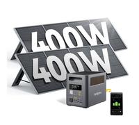 AFERIY P180Pro Générateur Électrique Portable 1800W avec 2 Panneaux Solaires 400W, Batterie Nomade Extensible à 5120Wh