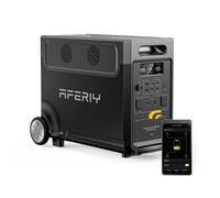 AFERIY P310-EC-H 3600W Centrale électrique portable 3840Wh LiFePO4, compatible avec application, onduleur pur sinus avec UPS, prise EU, roulettes
