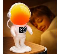AFEXOA Reveil Enfant, Lampe de Réveil avec 7 Sonneries, Snooze, 21 Sons Apaisants et Minuterie, Réveil Lumineux Enceinte Bluetooth, Lampe de Chevet Multicolore, Cadeau pour Adulte/Enfant/Garçon/Fille