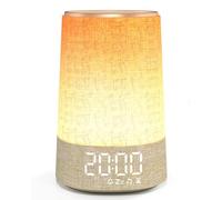 AFEXOA Réveil Lumineux Simulateur d'Aube, Lampe de Reveil avec 7 Sonneries | 30 Sons Naturels, Snooze, Minuteur, Réveil Matin sur Lampe de Chevet, 10 Niveaux de Luminosité Veilleuse pour Enfant Adulte