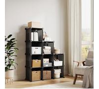 AFF MEUBLE ETAGERE-Étagère de rangement 9 cases-Meuble de Rangement Modulaire PVC,avec Pieds Anti-Basculement,94x32x125cm,noir