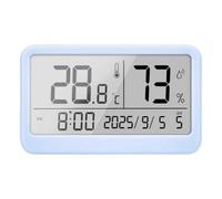 Affichage du climat intérieur avec écran d ' horloge et de, Blue | Thermo-hygromètre numérique pour une utilisation en chambre, en crèche et bureau