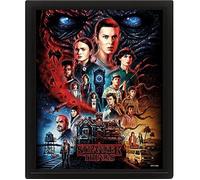 Pyramid International Poster 3D encadré Stranger Things (Vecna Design) 25 cm x 20 cm x 1,3 cm - Art mural 3D encadré - Produit officiel Stranger Things