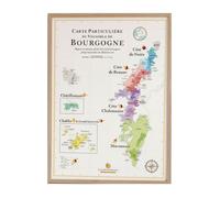 Affiche 50x70 cm - La Carte des Vins de Bourgogne - LA CARTE DES VINS SVP