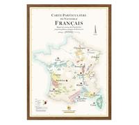 Affiche 50x70 cm - La Carte des Vins de France - LA CARTE DES VINS SVP