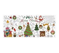 Affiche À Colorier De Noël - Papier 76x183cm | Grande Fresque Murale En Papier À Dessin Jetable Pour | Affiche De Décoration Murale De Créative Pour Les Activités Artistiques De Vacances,