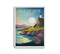Affiche de voyage vintage Île de Skye Écosse 1 Plaque en métal vintage Pub Club Café Bar Décoration murale Affiche Style rétro 30 x 40 cm