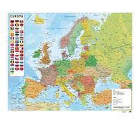Affiche Décoration Murale - GRUPO ERIK - Mini Affiche Mapa De Europa - 61x91,5 cms - Noir - Rectangulaire