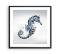 Affiche Decoration Murale Moderne Poster Cadre Noir 50x50cm Hippocampe Bord De Mer Récif De Corail Deco Affiches Murales Wall Art Design Tableau Decoration Salon Chambre Cuisine Decor P2BAC50x50-5768
