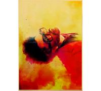 Affiche et impression vintage en papier kraft de The Weeknd, alternative abstraite et amusante, art mural moderne pour café-bar~0015