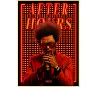 Affiche et impression vintage en papier kraft de The Weeknd, alternative abstraite et amusante, art mural moderne pour café-bar~0006