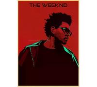 Affiche et impression vintage en papier kraft de The Weeknd, alternative abstraite et amusante, art mural moderne pour café-bar~0019