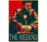 Affiche et impression vintage en papier kraft de The Weeknd, alternative abstraite et amusante, art mural moderne pour café-bar~0007