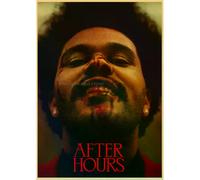 Affiche et impression vintage en papier kraft de The Weeknd, alternative abstraite et amusante, art mural moderne pour café-bar~0016