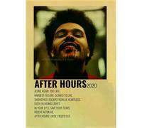 Affiche et impression vintage en papier kraft de The Weeknd, alternative abstraite et amusante, art mural moderne pour café-bar~0011