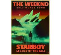 Affiche et impression vintage en papier kraft de The Weeknd, alternative abstraite et amusante, art mural moderne pour café-bar~0002
